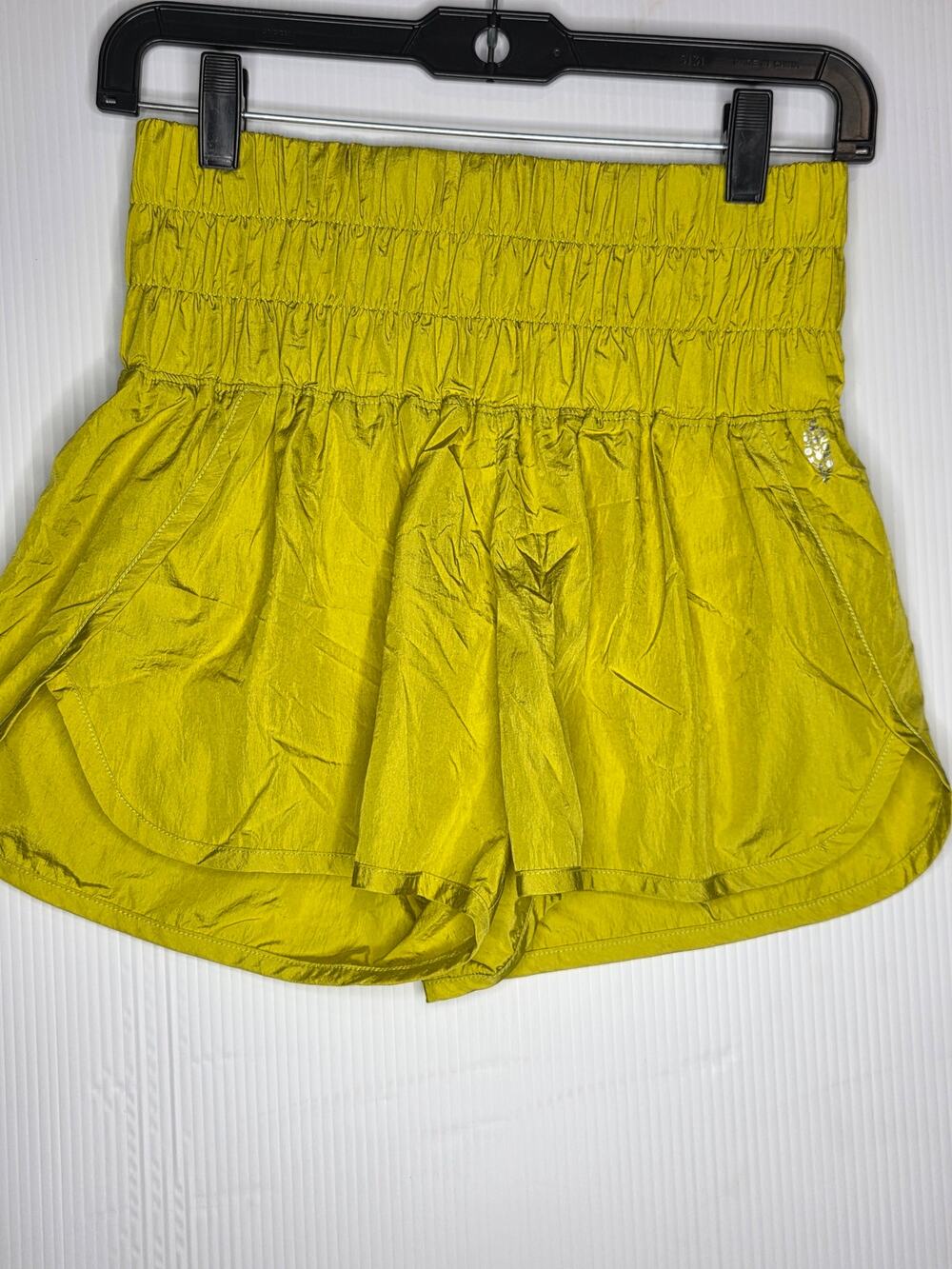 Free People Movement Size S High-Rise Runner Shorts Chartreuse Yellow Athletic